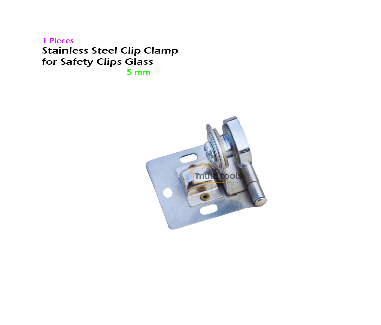 5mm Stainless Steel Clip Clamp For Safety Clips Glass